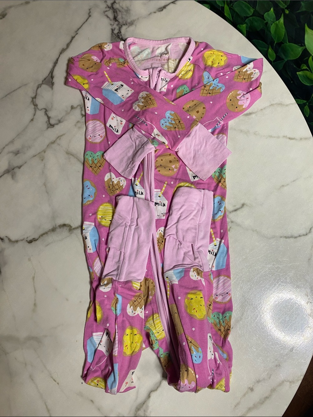 Little Sleepies Pink Zippy Pajamas